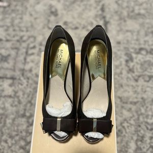 MICHAEL KORS SIGNATURE WEDGES. Size 9.5. Brown monogram. BRAND NEW NEVER WORN!!